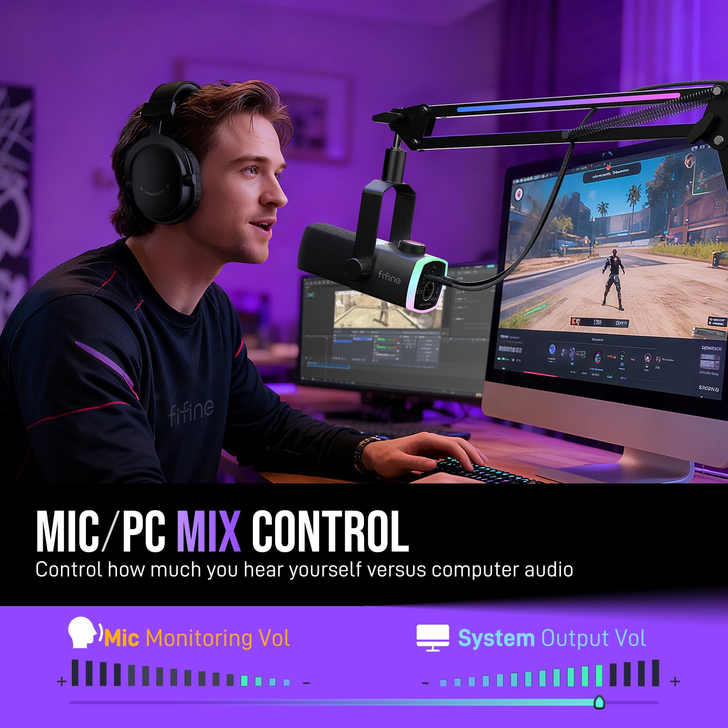 Amazon.com: FIFINE Gaming Microphone Kit, XLR/USB Dynamic PC